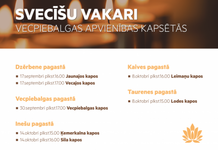 Svecīšu vakari Vecpiebalgas apvienības kapsētās