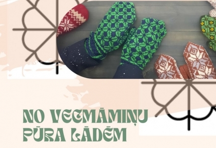 "No vecmāmiņu pūra lādēm" cimdu izstāde Dzērbenes pilī