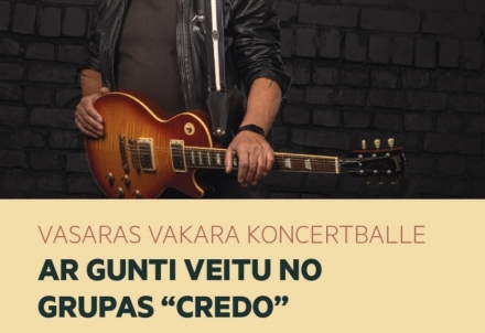 Vasaras vakara koncertballe ar Gunti Veitu Kaives parka estrādē