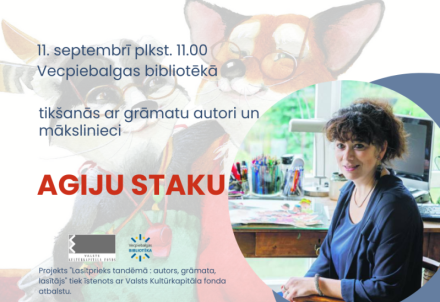 Mazo lasītāju tikšanās ar grāmatu autori un mākslinieci Agiju Staku