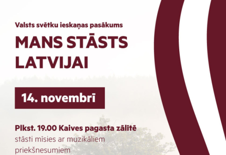 Valsts svētku ieskaņas pasākums Kaivē
