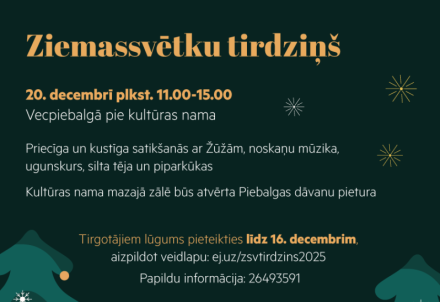 Ziemassvētku tirdziņš Vecpiebalgā