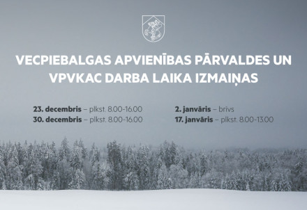 Darba laika izmaiņas svētku laikā