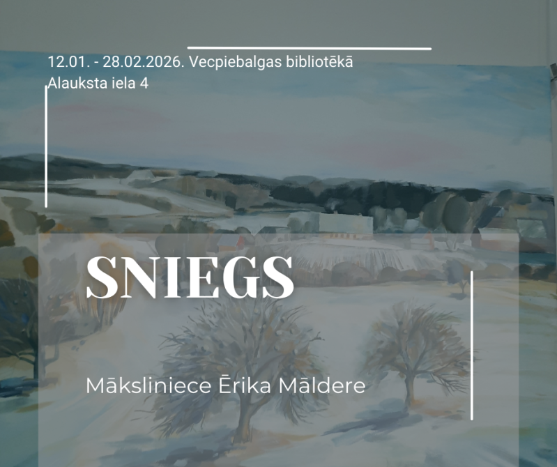 Mākslinieces Ērikas Mālderes darbu izstāde "Sniegs"