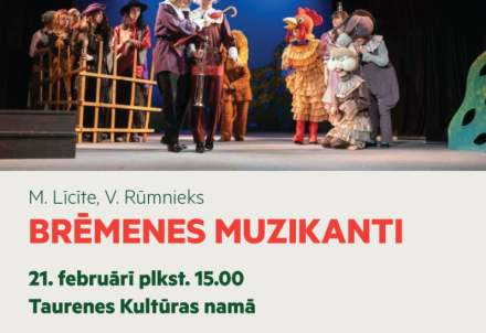 Rīgas Skolēnu pils teātra "Zīļuks" izrāde "Brēmenes muzikanti"