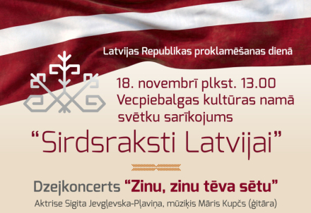 Svētku sarīkojums "Sirdsraksti Latvijai" Vecpiebalgā